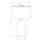 Monarch Specialties - Luminaire - 27 po H Lampe De Table - Céramique Beige - Abat-Jour Beige - Contemporain - Moderne-Fabriquée avec une base robuste en céramique texturée, cette lampe ajoute non seulement de l'élégance à votre espace, mais offre également une garantie limitée de 2 ans contre tout défaut, pour une lampe décorative fiable et durable