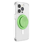 Popsockets - PopGrip pour MagSafe avec bague d'adaptation - Curves Matcha Dew-Retirez facilement le dessus pour charger votre téléphone sans fil