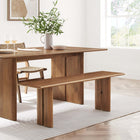Modway - Amistad 58" Bois Banc - Noyer-Assemblée requise