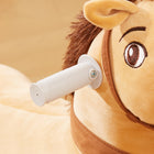 Qaba - Cheval électrique 6V à chevaucher pour enfants avec musique - brun-Contrôle par poignée pour une gestion facile de la direction 