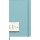 Moleskine - 2026 Agenda semainier Classic 12-mois à couverture rigide - 5 po x 8.25 po - Aquamarine-Message « in case of loss » (en cas de perte) imprimé sur la page de garde