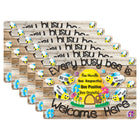Ashley Productions - Smart Poly Tapis de souris pour ordinateur - 8" x 10" - Chaque abeille occupée est la bienvenue ici - Paquet de 6-Commencez votre journée du bon pied avec ces accessoires élégants et fonctionnels qui arborent des citations inspirantes et des expressions positives.