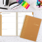 Cambridge - Agenda hebdomadaire/mensuel WorkStyle Focus 2026 - 8 1/2 po H x 5 1/2 po l - argile - bilingue-Un mois sur deux pages avec des blocs quotidiens ouverts et sections de notes hebdomadaires