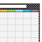 Ashley Productions - Calendrier Smart Poly PosterMat Pals Space Savers - 13" x 9-1/2" - Pois noirs et blancs - Paquet de 10-Résistant à l'eau, aucune plastification requise