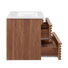 Modway - Render Support mural de 24" Vanette de salle de bain - Blanc noyer-9