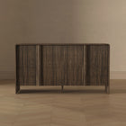 Manhattan Comfort - Buffet contemporain Novara 60" à 4 portes - Noyer Jacobean-Garantie limitée du fabricant de 30 jours