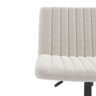 Brassex - Destan Chaise de bureau - blanche-Base en métal noir de 300 mm