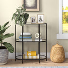 Hudson&Canal - Bibliothèque ovale Leif de 76 cm de large - Bronze noirci-Nettoyer avec un chiffon doux et sec, sans produits chimiques agressifs ni produits de nettoyage abrasifs