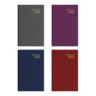 Brownline - 2026 Agenda hebdomadaire de poche Traditional - 4-3/4 po x 3 po - Couleurs assorties - Anglais-Les couleurs assorties comprennent gris, indigo, raisin et rouge. Le choix des couleurs n'est pas disponible pour les commandes en ligne