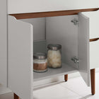 Modway - Harvest 36" Armoire de toilette de salle de bain (lavabo non inclus) - Noyer gris-Pieds effilés en bois d’acajou