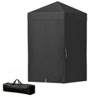 Outsunny - Tente auvent pliante compacte 4 pi l x 4 pi L - Auvent d'intimité portable UPF50+ - Noir-Conçu comme une cabine d’essayage temporaire, une tente de douche ou un abri de toilette portable