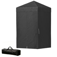 Outsunny - Tente auvent pliante compacte 4 pi l x 4 pi L - Auvent d'intimité portable UPF50+ - Noir-Conçu comme une cabine d’essayage temporaire, une tente de douche ou un abri de toilette portable