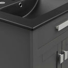 Modway - Laguna 24" Vanette de salle de bain - Gris Noir-Portes à fermeture douce