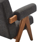Modway - Lyra Tissu Fauteuil - Tissu gris foncé - Ensemble de 2-8