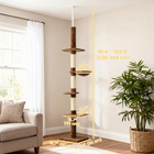 PawHut - Arbre à chat 8,5 pi à 5 niveaux, centre d’activités pour chat - motif léopard-Bords arrondis pour plus de sécurité  
