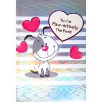 Rosedale Gold - Cartes De souhaits De La Saint-Valentin  5-1/2 po x 8 po / Enveloppes - Paquet de 6 - Chien-Cartes de souhaits qualité boutique