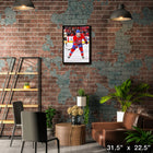 Cole Caufield 20x29 sur toile Canadiens Action-H - Toile encadree - 31" x 22"-Sous licence officielle de la LNH et de l'AJLNH
