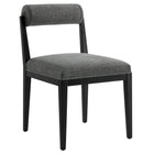 Modway - Kai Tissu Chaise à manger Ensemble de 2 - Fusain-Épingles de pied non marquées
