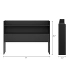 Nexera - Tête de lit de rangement double Hunter, Noir-6