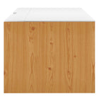 Modway - Kinetic Support mural de 49" Bureau - White Natural-Capacité de poids : 130 lbs.