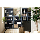 South Shore - Axess - Bibliothèque étroite 5 tablettes - Myrtille-Les cinq compartiments ouverts sont séparés par trois tablettes réglables à la hauteur de votre choix. Elles supportent chacune un poids de 25 lb.
