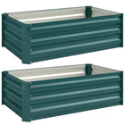Outsunny - bacs de jardin surélevés 39 po L x 23 po l x 12 po H, lot de 2-Ensemble de deux bacs surélevés pour le jardinage : à utiliser ensemble ou séparément
