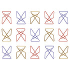 JAM Paper - Pinces papillon colourées - pinces à papier assorties - paquet de 15-Quantité : 15 clips par boîte