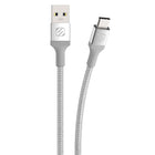 Scosche - câble de recharge et synchronisation USB à type-C Strikeline de première qualité 15 watts - 3 m (10 pi) - argent-Conçu pour offrir des taux rapides de transfert de données de haute efficacité pour la recharge des appareils de type C