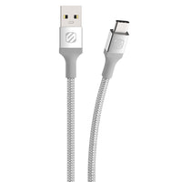 Scosche - câble de recharge et synchronisation USB à type-C Strikeline de première qualité 15 watts - 3 m (10 pi) - argent-Conçu pour offrir des taux rapides de transfert de données de haute efficacité pour la recharge des appareils de type C