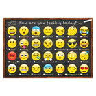 Ashley Productions - ASH91032-10 Tableau Smart Poly - 13" x 19" - Icône des émotions Comment vous sentez-vous - Paquet de 10-Surface inscriptible/effaçable, à utiliser avec des marqueurs effaçables à sec ou à base d'eau et des crayons lavables.