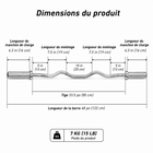 MotionGrey - Barre EZ olympique  pour l’entraînement musculaire - 120 cm - Argent-7