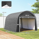 Outsunny - Tente de rangement de jardin 10 pi x 10 pi-Deux grandes portes zippées peuvent être complètement fermées  
