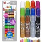Kwik Stix - TPG614-2 Peinture à tempera solide Metalix - 12 par paquet - 2 paquets-PEINTURE LAVABLE : Ne vous inquiétez pas du désordre, car cette peinture à la tempera se lave facilement. Pas besoin de gobelets, de pinceaux, de tabliers ou de verres d'eau !