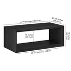 Hudson&Canal - Table basse rectangulaire Osmond 48 po de largeur - Grain noir-8