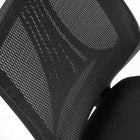 Sauder - Chaise de direction Gruga - Noir-Accoudoirs rembourrés et rabattables en tissu