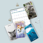 Blueline - 2024-2025 Agenda de poche mensuel - 6 1/2 po x 3 1/2 po - Collection Animaux assortie - Bilingue-Fabriqué avec 50% de papier postconsommation