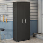 Manhattan Comfort - Armoire de garage moderne Fortress 77 cm (30,3 po) - gris charbon-Comprend 3 étagères réglables et 1 étagère fixe
