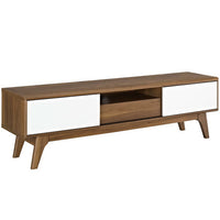 Modway - Envision 59 po Meuble TV, Blanc noyer-Meuble TV 59 po Mid-Century Modern