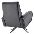 Modway - Superior Performance Velvet Chaise pivotante - Gris-Glissements au pied sans marquer