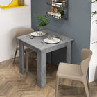 HOMCOM - Table à manger carrée pour 2 personnes, pour cuisine et salon - gris ciment-Dotée d’un plateau spacieux pour accueillir nourriture et boissons 