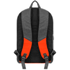 Vangoddy - Sac à dos de voyage léger et décontracté pour ordinateur portable 15 pouces - Gris/Orange-Grand espace principal pour livres et affaires quotidiennes