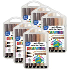 The Pencil Grip - Marqueurs triangulaires Magic Stix Global Skin Tone - Paquet de 12 - Paquet de 6-12 marqueurs de teintes de peau mondiales par paquet, vendus en 6 paquets, pour un total de 72 marqueurs.
