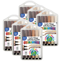 The Pencil Grip - Marqueurs triangulaires Magic Stix Global Skin Tone - Paquet de 12 - Paquet de 6-12 marqueurs de teintes de peau mondiales par paquet, vendus en 6 paquets, pour un total de 72 marqueurs.