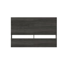 Nexera - Tête de lit queen effet de planches Queen, Gris écorce-2 panneaux horizontaux créent un effet de planches moderne