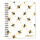 BrownTrout - 2026 Planificateur de bureau hebdomadaire de 18 mois avec Couverture estampée à chaud - Abeilles occupées - 6 po x 7.75 po-Beaucoup d'Espace - Chaque jour prévoit beaucoup d'espace pour que vous puissiez y inscrire votre planning, vos notes et vos rendez-vous