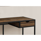 Monarch Specialties - 7574 Bureau 42 po - Faux Bois Brun/Metal Noir-Design compact et style contemporain idéal pour les petits bureaux à domicile