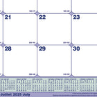 Blueline - 2025-2026 sous-main académique mensuel - 21-1/4 po x 16 po - Bilingue-Support de carton et coins renforcés