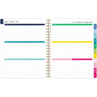 AT-A-GLANCE - Agenda scolaire hebdomadaire/mensuel Happy Stripe Emily Ley 2024-2025 - 8 3/8 po x 11 po -multicolore - bilingue-Un mois sur deux pages comprenant des blocs quotidiens non lignés, une section de tâches lignée, un « conseil de simplicité » pour vous aider à planifier et des onglets pour une navigation facile.