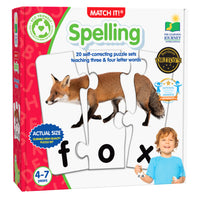 University Games - The Learning Journey Match It: Spelling - Puzzle De Reconnaissance Des Mots Pour Enfants - Jeu d’Orthographe Amusant Pour Tout-Petits-Développe les premières compétences en lecture