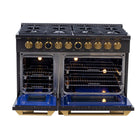 Kucht - 48 po Série KXD Cuisinière double énergie Gaz naturel - Gemstone-Allumage électronique avec rallumage automatique pour réduire les risques de fuite de gaz